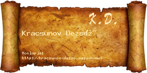 Kracsunov Dezső névjegykártya